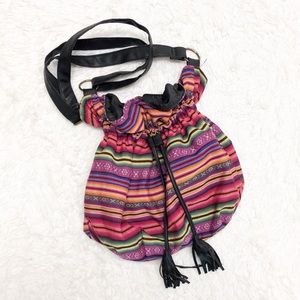 Joe Boxer Boho Hippie Aztec Print Bucket Bag
